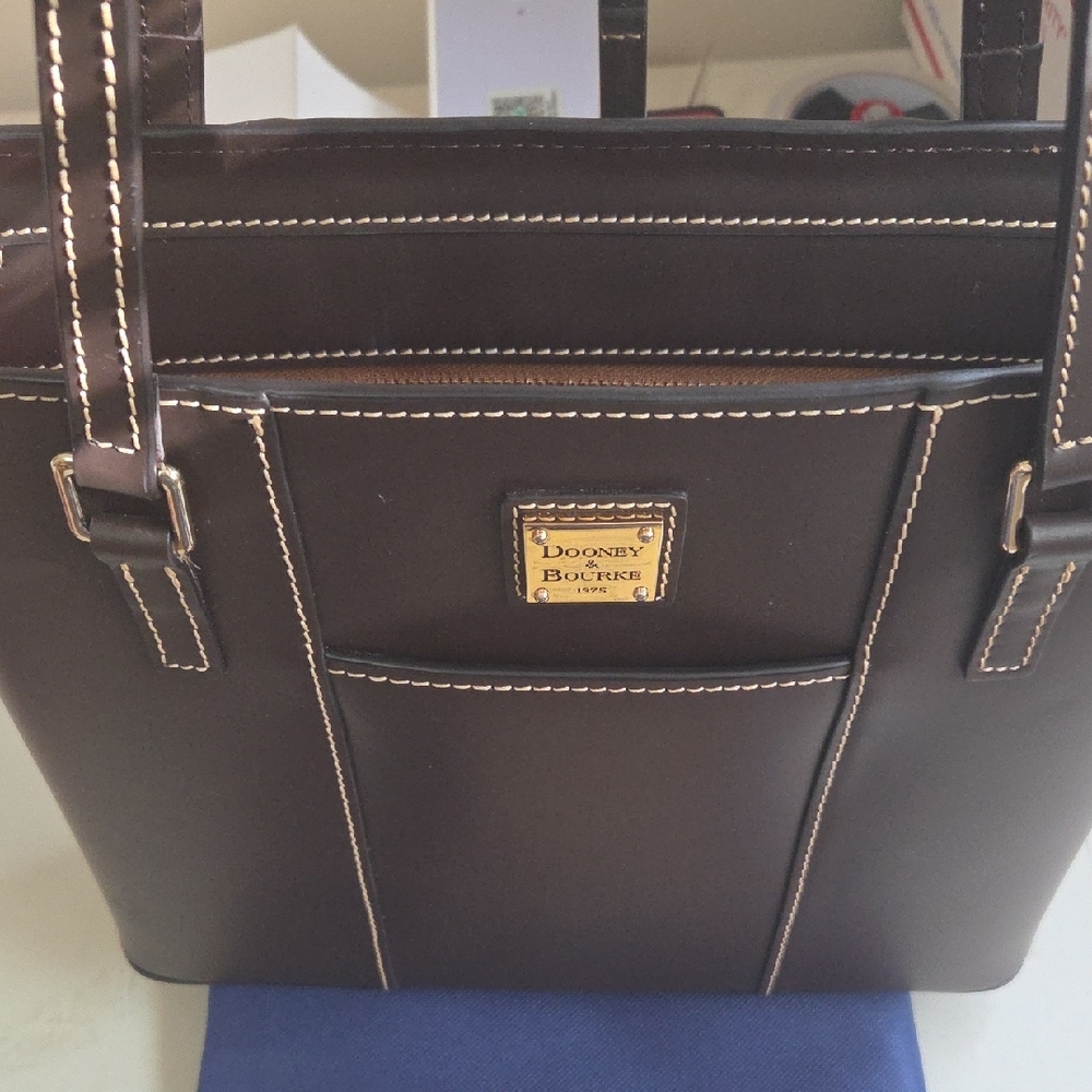 Dooney & Bourke Brown Leather Tote Bag